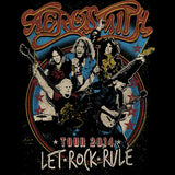 Aerosmith Let Rock Rule Graphic T-Shirt - Classic Rock Music Clothing - Vintage Concert Lover Gift Idea