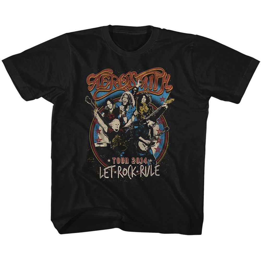 Aerosmith Let Rock Rule Youth Graphic T-Shirt - Retro Rock Music Clothing - Young Concert Lover Gift Idea