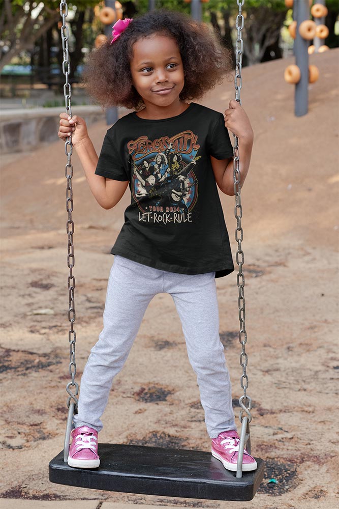 Aerosmith Let Rock Rule Youth Graphic T-Shirt - Retro Rock Music Clothing - Young Concert Lover Gift Idea