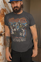 Aerosmith Let Rock Rule Graphic T-Shirt - Classic Rock Music Clothing - Vintage Concert Lover Gift Idea