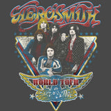 Aerosmith World Tour Graphic T-Shirt - Classic Rock Music Clothing - Vintage Concert Lover Gift Idea