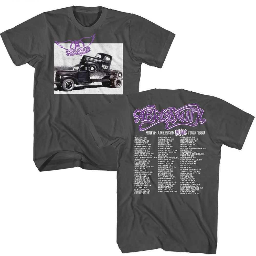 Aerosmith Pump Tour 2-Sided Adult Graphic T-Shirt - Retro Rock Music Clothing - Concert Lover Gift Idea