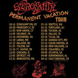 Aerosmith Permanent Tour 87-88 2-Sided Graphic T-Shirt - Classic Rock Music Clothing - Vintage Concert Lover Gift Idea