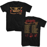 Aerosmith Permanent Tour 87-88 2-Sided Graphic T-Shirt - Classic Rock Music Clothing - Vintage Concert Lover Gift Idea