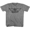 Aerosmith Black Logo Youth Graphic T-Shirt - Classic Rock Music Clothing - Vintage Concert Lover Gift Idea