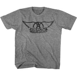 Aerosmith Black Logo Youth Graphic T-Shirt - Classic Rock Music Clothing - Vintage Concert Lover Gift Idea
