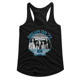 Aerosmith Dream On Blue White Ladies Graphic Tank Top - Classic Rock Music Clothing - Vintage Concert Lover Gift Idea