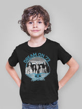 Aerosmith Dream On Blue and White Youth Graphic T-Shirt - Classic Rock Music Clothing - Vintage Concert Lover Gift Idea