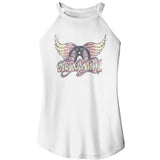 Aerosmith Faded Pinks Ladies Graphic Tank Top - Classic Rock Music Clothing - Vintage Concert Lover Gift Idea
