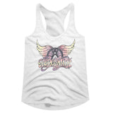 Aerosmith Faded Pinks Ladies Graphic Tank Top - Classic Rock Music Clothing - Vintage Concert Lover Gift Idea