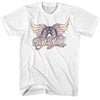 Aerosmith Faded Pinks Graphic T-Shirt - Classic Rock Music Clothing - Vintage Concert Lover Gift Idea