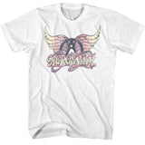 Aerosmith Faded Pinks Graphic T-Shirt - Classic Rock Music Clothing - Vintage Concert Lover Gift Idea