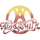 Aerosmith Gradient Logo Graphic T-Shirt - Classic Rock Music Clothing - Vintage Concert Lover Gift Idea