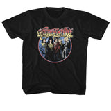 Aerosmith Circle Youth Graphic T-Shirt - Classic Rock Music Clothing - Vintage Concert Lover Gift Idea