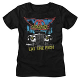 Aerosmith Eat The Rich Car Graphic T-Shirt - Classic Rock Music Clothing - Vintage Concert Lover Gift Idea