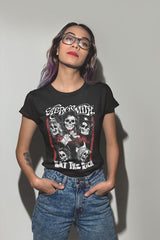 Aerosmith Eat The Rich Skull Graphic T-Shirt - Classic Rock Music Clothing - Vintage Concert Lover Gift Idea