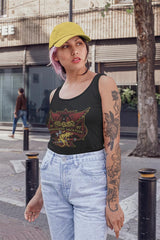 Aerosmith Perm Vacay Lizard Ladies Graphic Tank Top - Classic Rock Music Clothing - Vintage Concert Lover Gift Idea