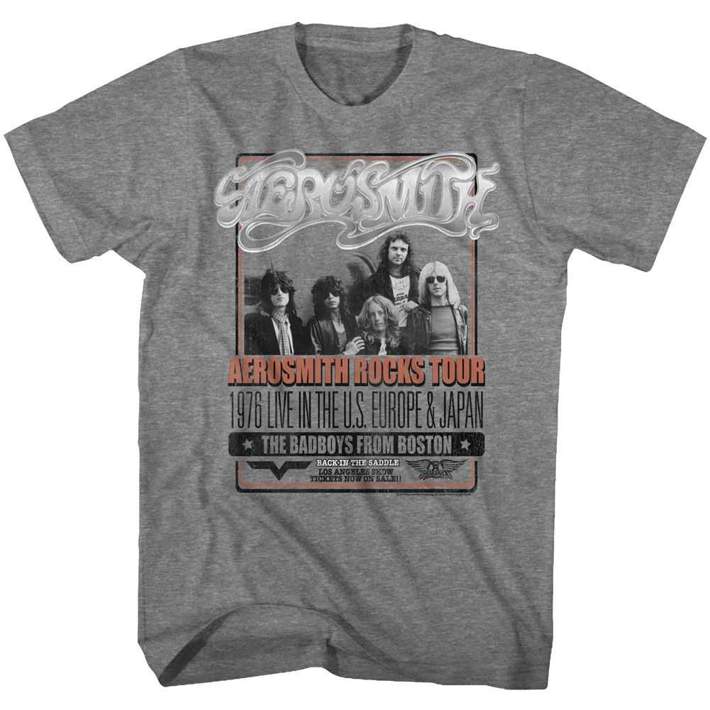 Aerosmith Badboys From Boston Adult Graphic T-Shirt - Retro Rock Music Clothing - Concert Lover Gift Idea