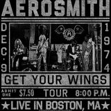 Aerosmith Wings Tour 74 Graphic T-Shirt - Classic Rock Music Clothing - Vintage Concert Lover Gift Idea