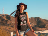 Aerosmith Skulls Recolor Ladies Graphic Tank Top - Classic Rock Music Clothing - Vintage Concert Lover Gift Idea