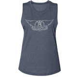 Aerosmith Wings Logo Light Adult Woman Tank Top - Retro Rock Music Clothing - Concert Lover Gift Idea