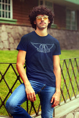 Aerosmith Wings Logo Light Adult Graphic T-Shirt - Retro Rock Music Clothing - Concert Lover Gift Idea