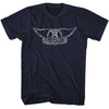 Aerosmith Wings Logo Light Adult Graphic T-Shirt - Retro Rock Music Clothing - Concert Lover Gift Idea