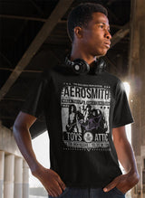 Aerosmith Aero Poster Adult Graphic T-Shirt - Retro Rock Music Clothing - Concert Lover Gift Idea