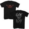Aerosmith Walk This Way 2-Sided Graphic T-Shirt - Classic Rock Music Clothing - Vintage Concert Lover Gift Idea