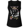 Aerosmith Nine Lives Tour Ladies Graphic Tank Top - Classic Rock Music Clothing - Vintage Concert Lover Gift Idea