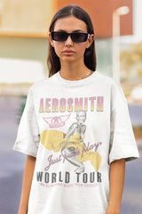 Aerosmith Just Push Play Graphic T-Shirt - Classic Rock Music Clothing - Vintage Concert Lover Gift Idea