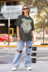 Aerosmith Nine Lives Recolor Graphic T-Shirt - Classic Rock Music Clothing - Vintage Concert Lover Gift Idea