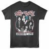 Aerosmith Weathered Circle Graphic T-Shirt - Classic Rock Music Clothing - Vintage Concert Lover Gift Idea