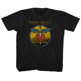 Bon Jovi BAD NAME Black Youth T-Shirt – Official Band Merch Short Sleeve Rock Music Shirt