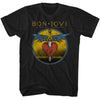 Bon Jovi BAD NAME Adult T-Shirt – Black Short Sleeve Classic Rock Band Graphic Tee