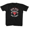 Bon Jovi NJ38 Youth Black T-Shirt – Official Rock Band Graphic Shirt for Young Music Fans