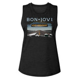 Bon Jovi Lost Highway Adult Woman Tank Top – Classic Rock Band Graphic Tee