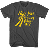 Bon Jovi Slippery When Wet Adult T-Shirt – Classic Rock Band Graphic Tee