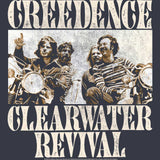 Creedence Clearwater Revival Bikes Photo Graphic T-Shirt - Classic Rock Music Clothing - Vintage Concert Lover Gift Idea