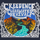 Creedence Clearwater Revival CCR Mountains And River Graphic T-Shirt - Classic Rock Music Clothing - Vintage Concert Lover Gift Idea