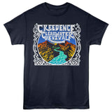 Creedence Clearwater Revival CCR Mountains And River Graphic T-Shirt - Classic Rock Music Clothing - Vintage Concert Lover Gift Idea