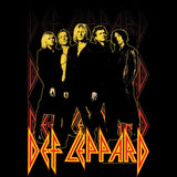 Def Leppard On Fire Flames Logo Graphic Vintage Hard Rock Concert Tee Unisex Bold Statement Look Men Women