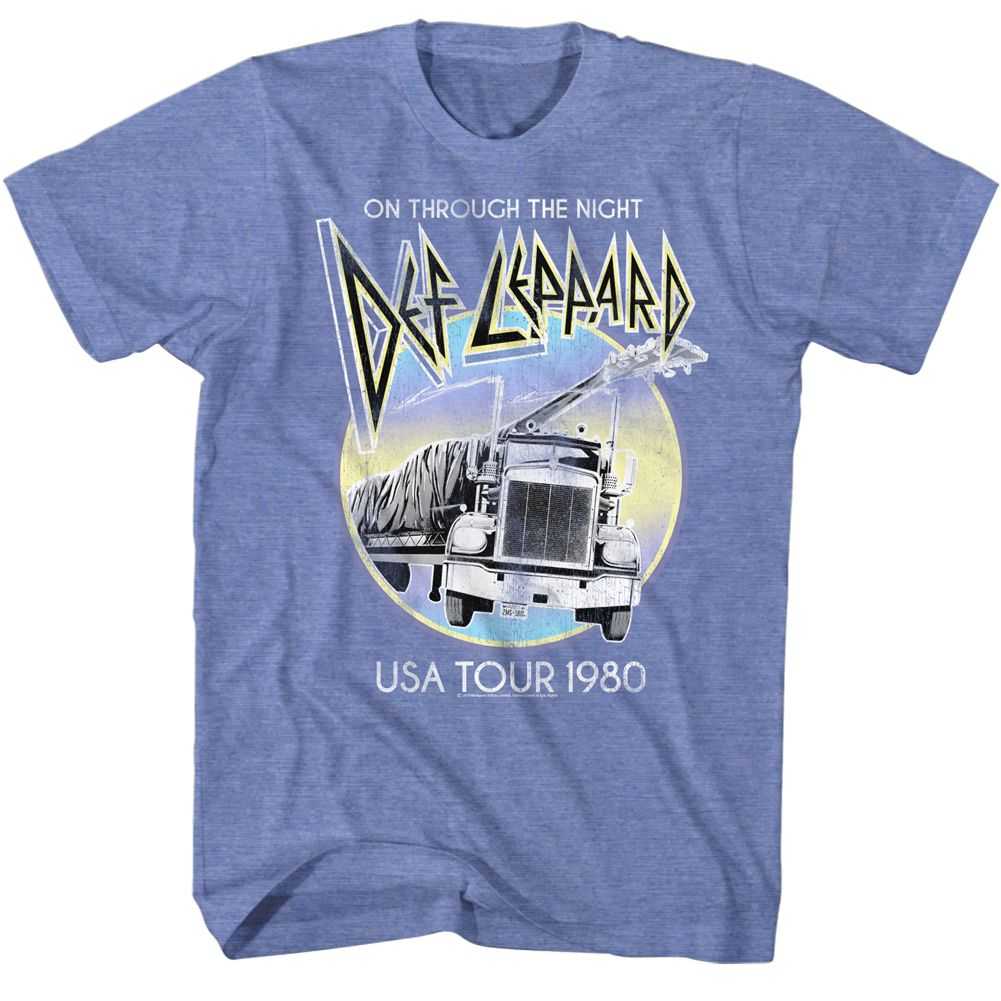 Def Leppard Pastel Night Adult T-Shirt, Hard Rock Band Graphic Tee, Classic Rock Music Fan Apparel, Concert Style
