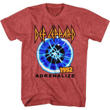 Def Leppard 1992 Adrenalize Tour Graphic Tee - Retro 90s Heavy Metal Concert Apparel - Unisex Adult Music Gift