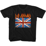 Def Leppard Leopard Flag Logo Youth Graphic T-Shirt - Classic Rock Band Clothing - Kids Music Lover Gift Idea