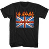Def Leppard Leopard Flag Graphic T-Shirt - Vintage Hard Rock Band Merch - Unisex Adult Concert Fan Gift