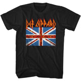Def Leppard Leopard Flag Graphic T-Shirt - Vintage Hard Rock Band Merch - Unisex Adult Concert Fan Gift