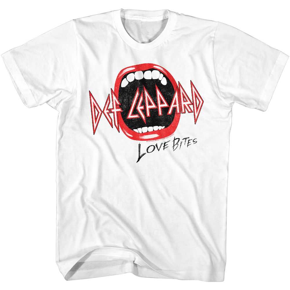 Def Leppard Mouth Adult T-Shirt, Classic 80s Hard Rock Band Graphic Tee, Retro Concert Music Fan Apparel