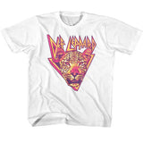 Def Leppard Leopard Print Logo Youth Graphic T-Shirt - Classic Rock Band Clothing - Kids Music Lover Gift Idea
