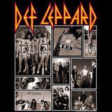 Def Leppard Collage Graphic T-Shirt - Official Vintage Hard Rock Band Tee